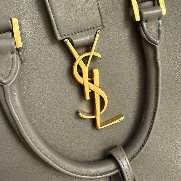 Yves Saint Laurent Gray Leather Handbag - Picture 10 of 10